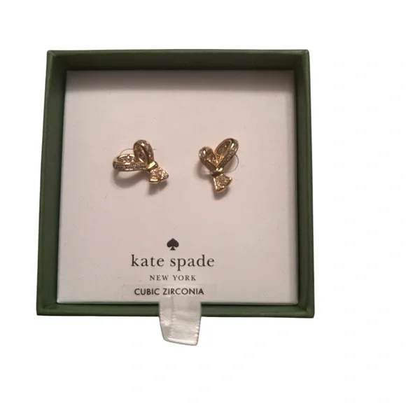 Kate Spade Gold-Tone Bow Stud Earrings - Picture 4 of 4